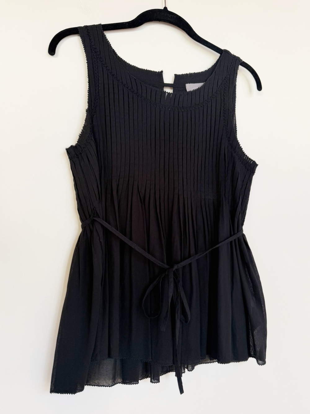 Anthropologie Vanessa Virginia Gorgeous Cotton Pleated Tank Blouse Size 2